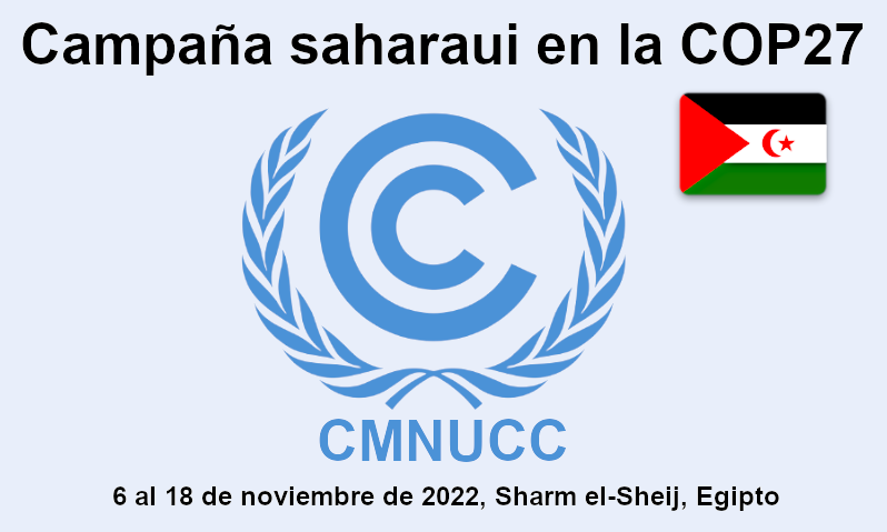 Apoyo campaña saharaui en la COP27